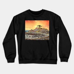 Battery Point  lighthouse in Crescent City, California Crewneck Sweatshirt